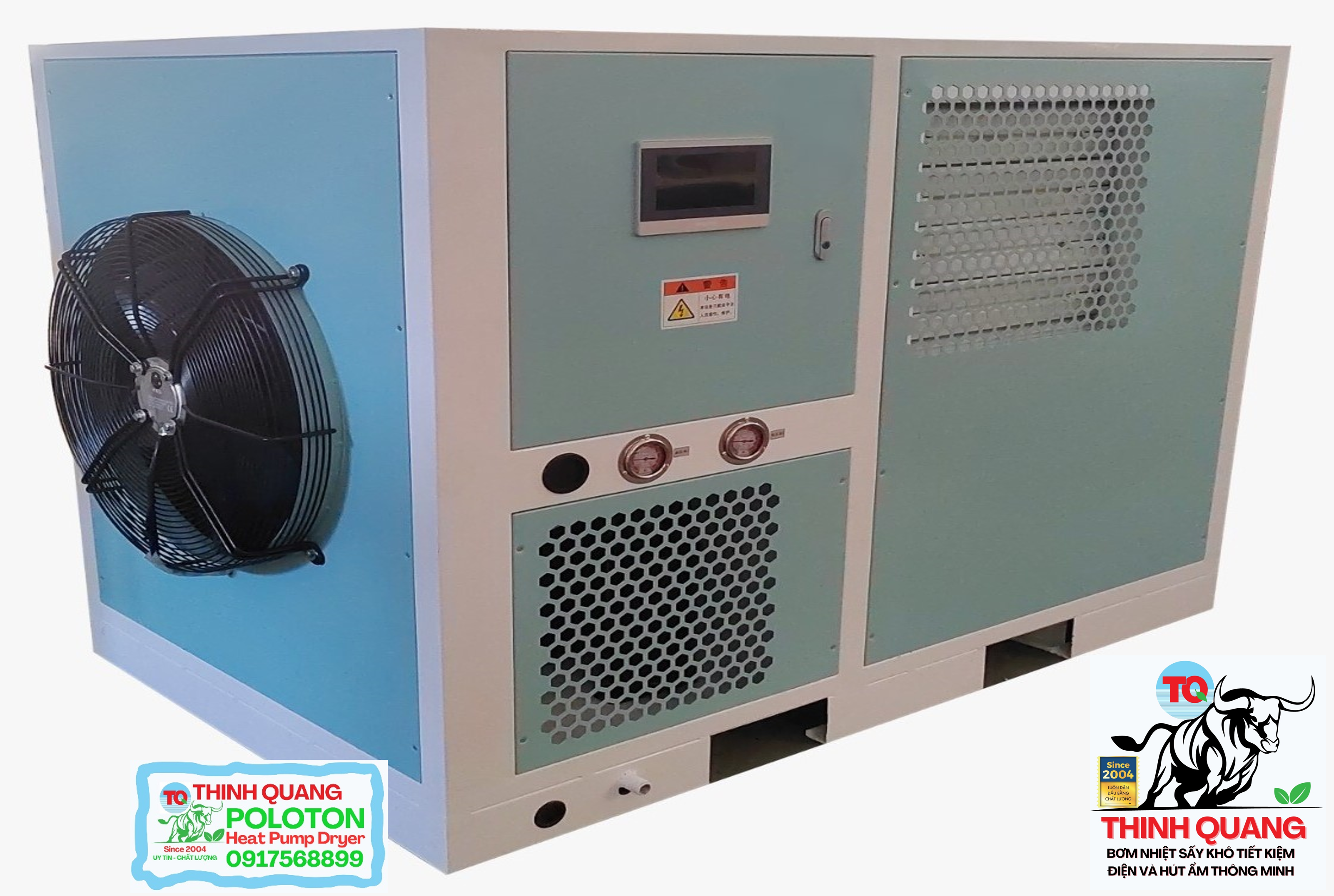 Máy sấy bơm nhiệt và hút ẩm thông minh 500kg